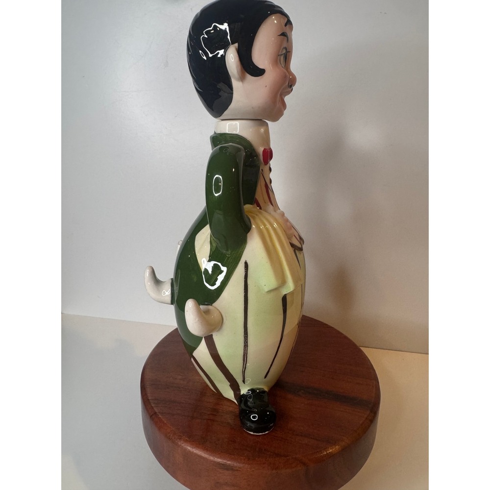 Vintage Ceramic Rye Whiskey Decanter Figural Gentleman Bottle Barware Japan - Picture 16 of 16